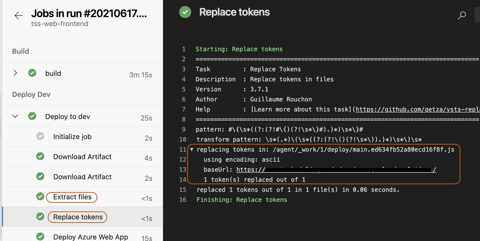 Replace Tokens Workflow