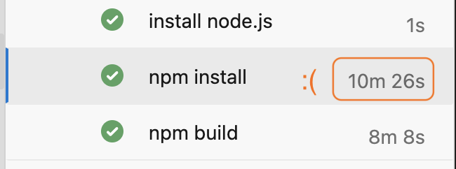 slow npm install