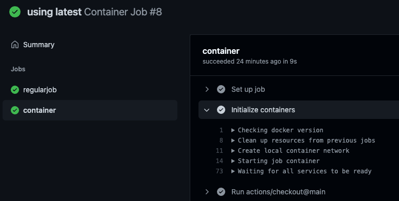 Container job