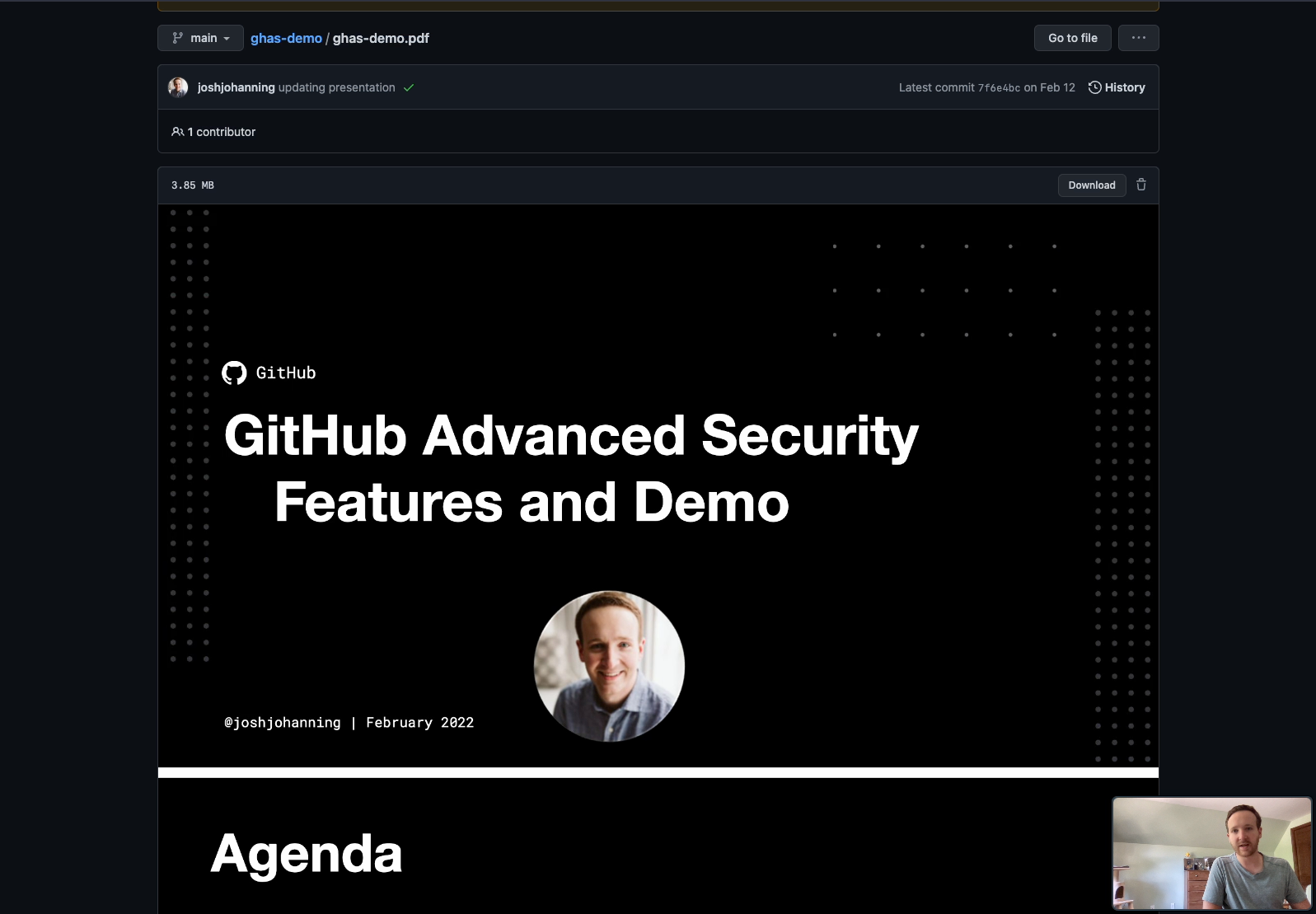 Video preview for the 'A Lap Around GitHub Advanced Security' video