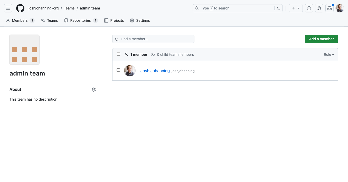 Adding a user to a team in GitHub