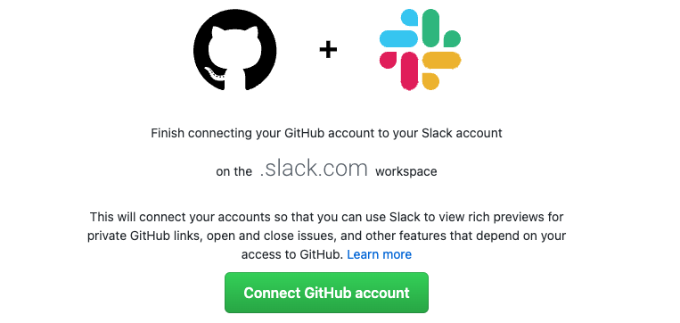 Authorize your GitHub Account with Slack to generate a code and paste it back into Slack